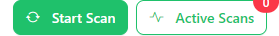 Start Scan and Active Scans buttons at the top of the Capacity Dashboard