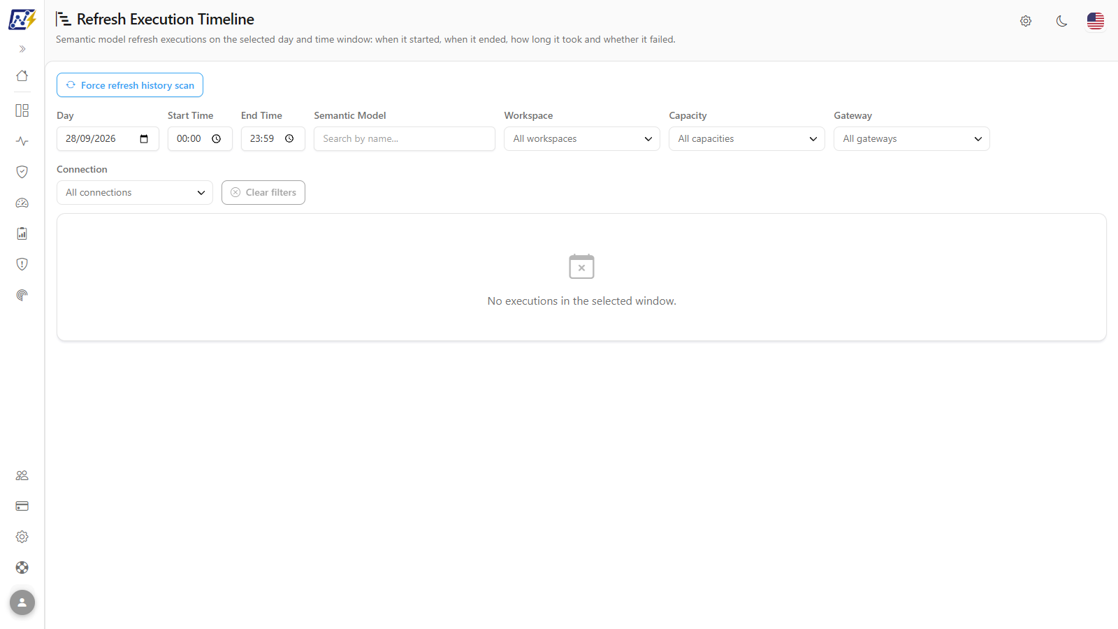 Refresh Execution Timeline in Gantt format