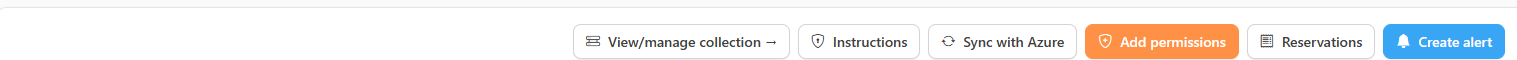Action bar of the Capacities screen