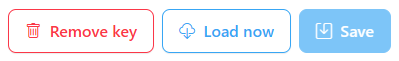 Remove key, Load now and Save buttons of the Power Embedded card